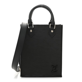 LOUIS VUITTON Epi Petit Sac Plat Black