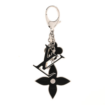 LOUIS VUITTON Electric Epi Fleur d'Epi Bag Charm Black