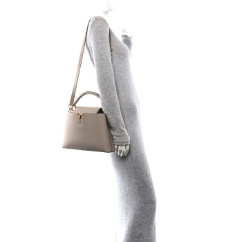 LOUIS VUITTON Taurillon Capucines MM Galet