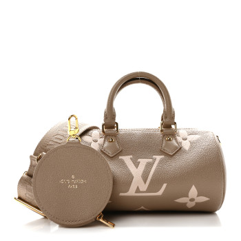 LOUIS VUITTON Empreinte Monogram Giant Papillon BB Tourterelle Cream