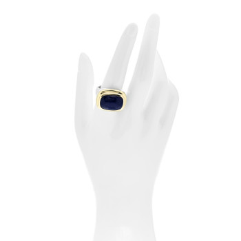 DAVID YURMAN Sterling Silver 18K Yellow Gold Lapis Lazuli Waverly Ring
