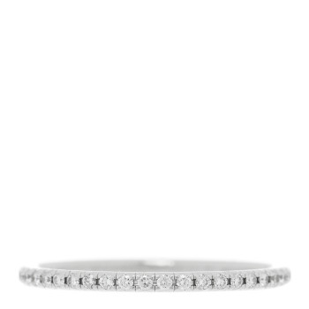 TIFFANY 18K White Gold Diamond Metro Full Eternity Band Ring 54 7