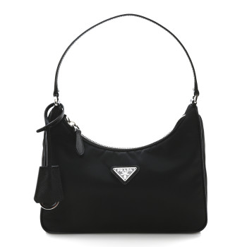 PRADA Tessuto Nylon Saffiano Mini Re-Edition 2005 Bag Black