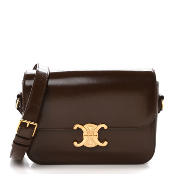CELINE Shiny Calfskin Teen Triomphe Brown