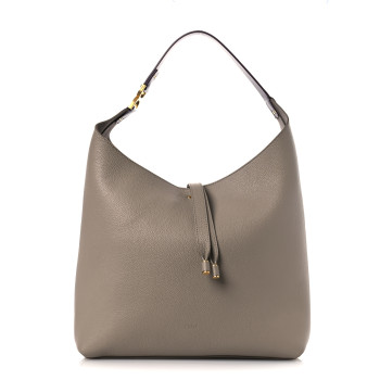 CHLOE Grained Calfskin Marcie Hobo Bag Motty Grey