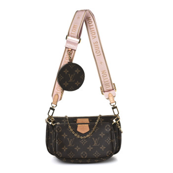 LOUIS VUITTON Monogram Multi Pochette Accessories Rose Clair