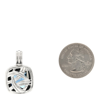 DAVID YURMAN Sterling Silver Hampton Blue Topaz Diamond 14mm Albion Pendant