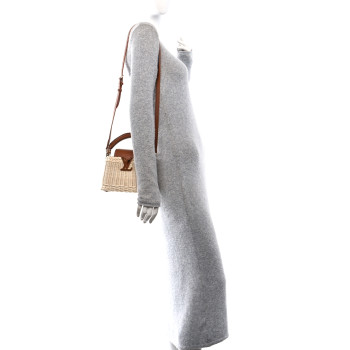 LOUIS VUITTON Rattan Calfskin Capucines Mini Tan