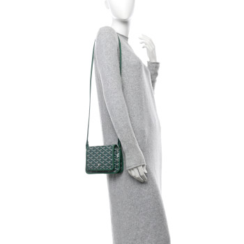 GOYARD Goyardine Plumet Wallet Clutch Green