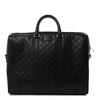 GUCCI Guccissima Signature Eden Briefcase Black