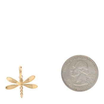 TEMPLE ST. CLAIR 18K Yellow Gold Diamond Dragonfly Pendant