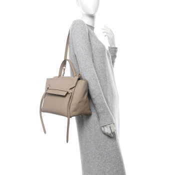 CELINE Grained Calfskin Mini Belt Bag Light Taupe