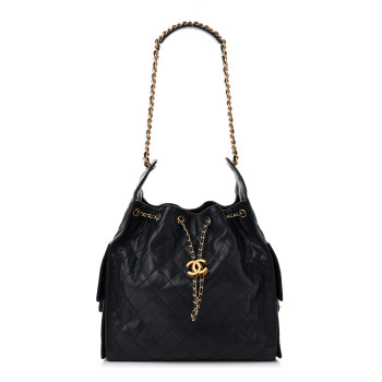 CHANEL Caviar Quilted Medium Chanel 25 Handbag Dark Navy
