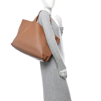 CELINE Lambskin Horizontal Cabas Camel