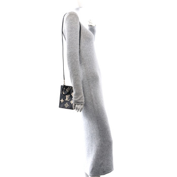 LOUIS VUITTON Empreinte Monogram Giant Petit Sac Plat Black Beige