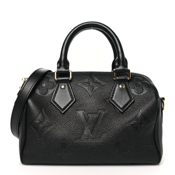 LOUIS VUITTON Empreinte Monogram Giant Speedy Bandouliere 20 Black