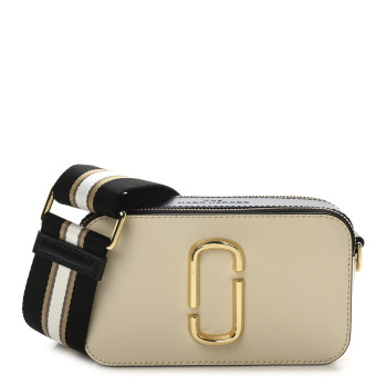 MARC JACOBS Saffiano Small Snapshot Camera Bag New Cloud White Multicolor