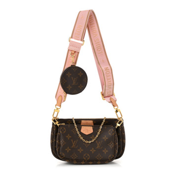 LOUIS VUITTON Monogram Multi Pochette Accessories Rose Clair