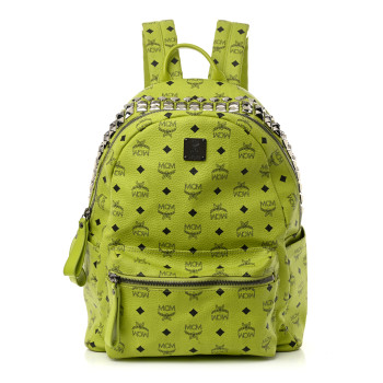 MCM Visetos Crown Stud Large Stark Backpack Green