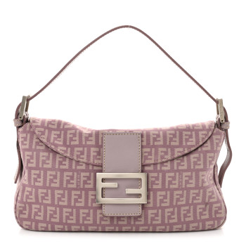 FENDI Zucchino Cuoio Baguette Lilla
