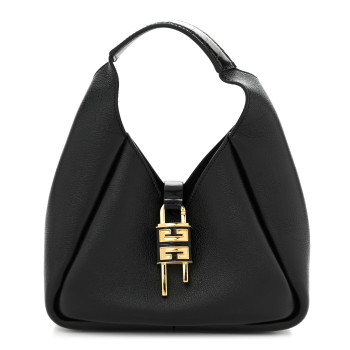 GIVENCHY Grained Calfskin Mini G-Lock Hobo Black