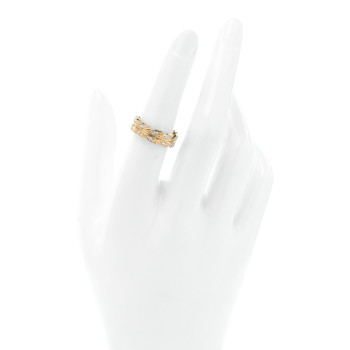 TIFFANY 18K Rose Gold Diamond Victoria Vine Band Ring 52 6