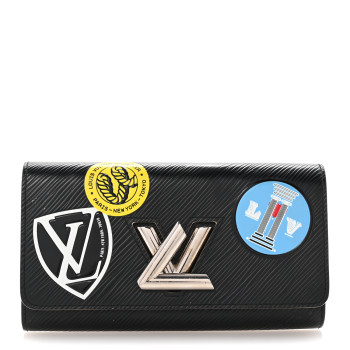 LOUIS VUITTON Epi World Tour Twist Wallet Black