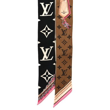 LOUIS VUITTON Silk Ultimate Monogram BB Bandeau Black