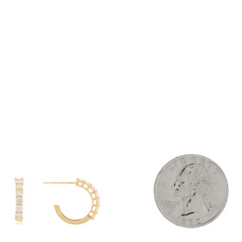 PARKER & WEST 18K Yellow Gold Diamond .63ctw Small Hoop Earrings