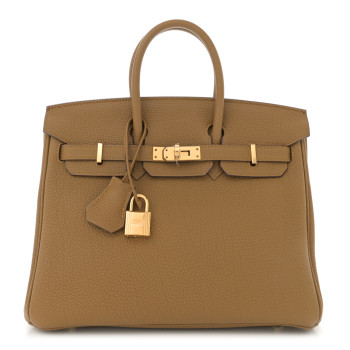 HERMES Togo Birkin 25 Bronze Dore