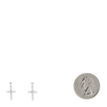 PARKER & WEST Platinum Diamond .50ctw Cross Drop Earrings