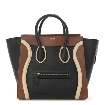 CELINE Smooth Calfskin Mini Tri-Color Luggage Multicolor