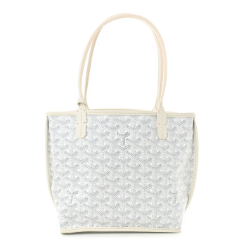 GOYARD Goyardine Reversible Mini Anjou White