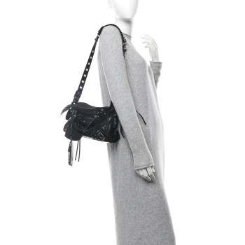 BALENCIAGA Agneau Arena Neo Cagole City Handbag XS Black