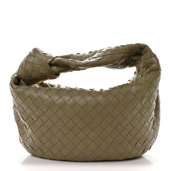 BOTTEGA VENETA Nappa Intrecciato Teen Jodie Hobo Travertine