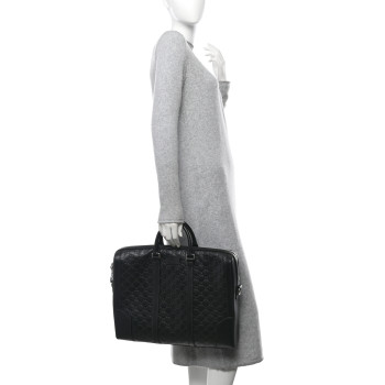 GUCCI Guccissima Signature Eden Briefcase Black