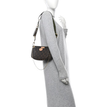 LOUIS VUITTON Monogram Multi Pochette Accessories Kaki