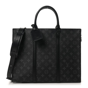 LOUIS VUITTON Monogram Eclipse Sac Plat Horizontal Zipper