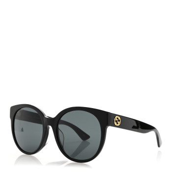 GUCCI Acetate Round Sunglasses GG0035S Black