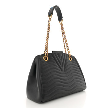 LOUIS VUITTON Calfskin New Wave Chain Tote Black