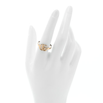 GUCCI 18K Yellow Gold Running GG Ring 56 7.5