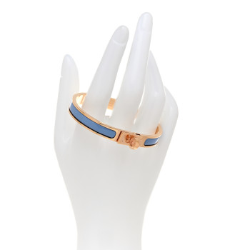 HERMES Enamel Mini Clic Kelly Bracelet PM Chardon