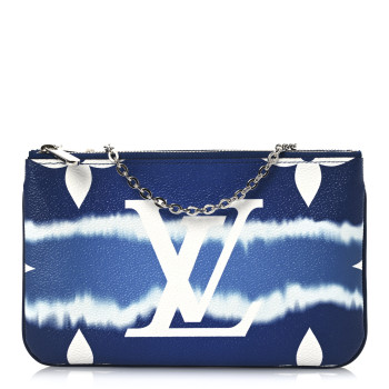 LOUIS VUITTON Monogram Giant Escale Double Zip Pochette Blue
