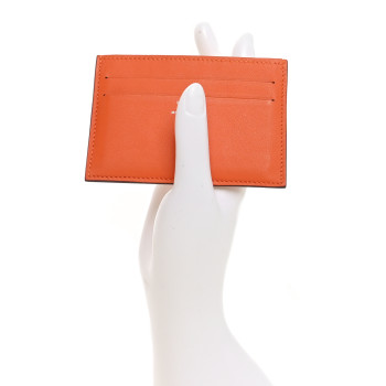HERMES Swift Citizen Twill Card Case Orange Bleu Riviera Vert Vertigo