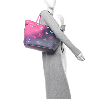 LOUIS VUITTON Monogram Giant Spring In The City Neverfull MM Midnight Fuchsia