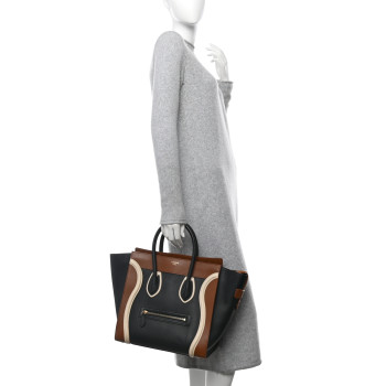 CELINE Smooth Calfskin Mini Tri-Color Luggage Multicolor