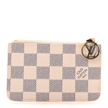 LOUIS VUITTON Damier Azur Zipped Romy Card Holder Rose Ballerine