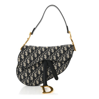 CHRISTIAN DIOR Oblique Saddle Bag Blue