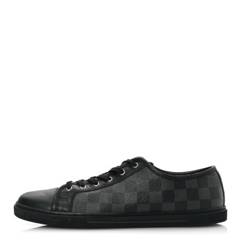 LOUIS VUITTON Calfskin Damier Graphite Sneakers 7.5