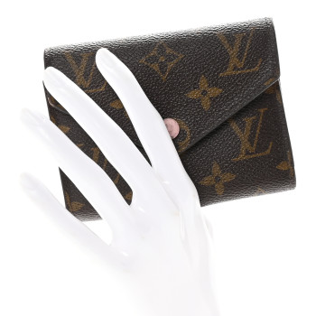 LOUIS VUITTON Monogram Victorine Wallet Rose Ballerine